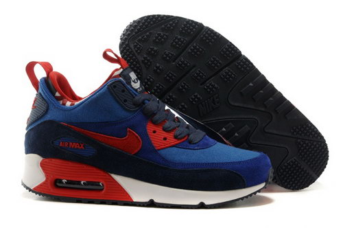 Nike Air Max 90 Sneakerboots Prm Undeafted Mens Shoes Ocean Blue Red Special Inexpensive
